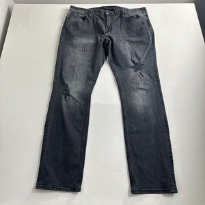 Vintage Guess Jeans Slim Straight Men's Size 38x31‎ Faded Black Distressed